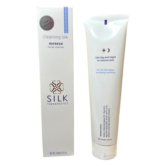 Silk Therapeutics Cleansing Silk Refresh Facial Cleanser Makeup Remover 5 Fl Oz - Picture 1 of 5